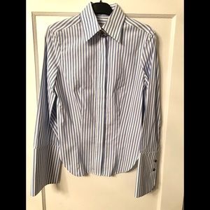 Khaite cotton poplin striped shirt - size S